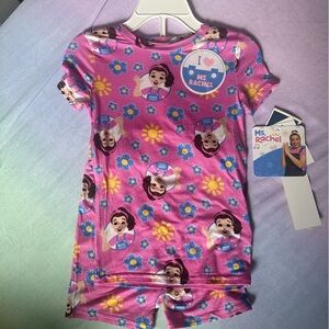 Rachel Pink and Yellow Pajama Set with Playful Prints